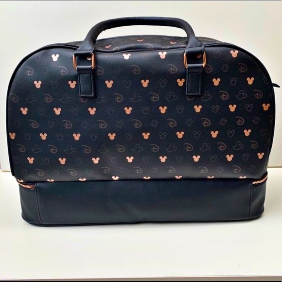 Disney Mickey Mouse Black/Rose Gold Weekender Travel bag - Picture 2 of 16